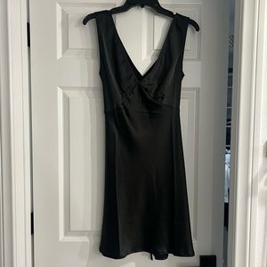 NWT black satin peppermayo dress
